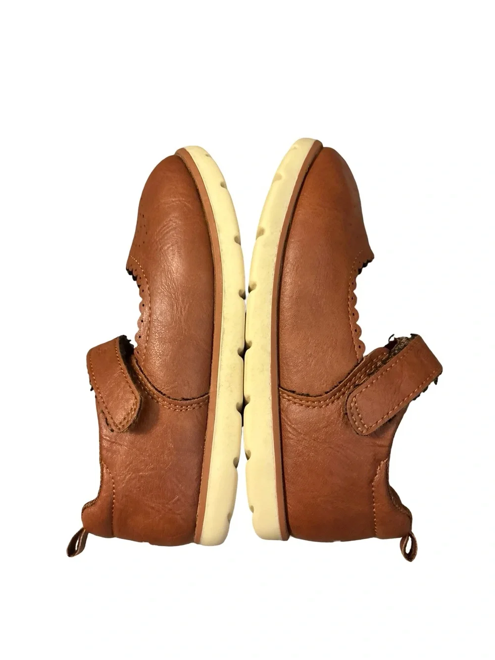 Stride Rite Munchkin Cognac brown Mary Jane Hook-and-Loop Girls Shoes Size 10